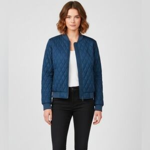 HRX Quilted Bomber Jacket Navy Blue Women's Size Small